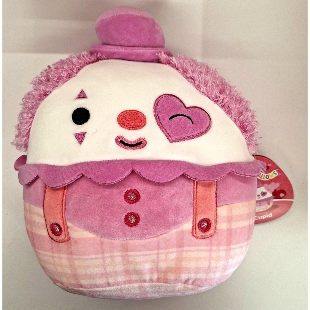 Squishmallow CUPID the Pink Clown Plush Toy New Valentine's Day Gift‎ NWT